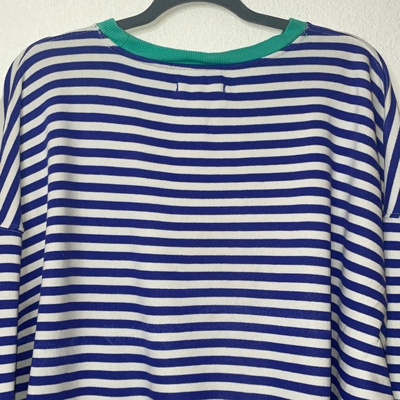 Free People We The Free Striped classic Crewneck Pullover sweatshirt - Picture 9 of 10